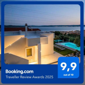 Villa Dalmatina Hill House - private pool, sea and hill view, rooftop terrace, free parking